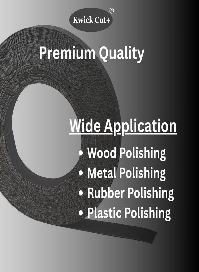 KWICK CUT + KWICK CUT+ Continuous Premium Sandpaper Cloth Roll 600 grit, 1inch x 50 meter (55 yd) - Heavy Duty Calcined Aluminium Oxide Emery Cloth for Drum Sanders, Metal & Wood Finishing, Automotive Polishing - Image 5